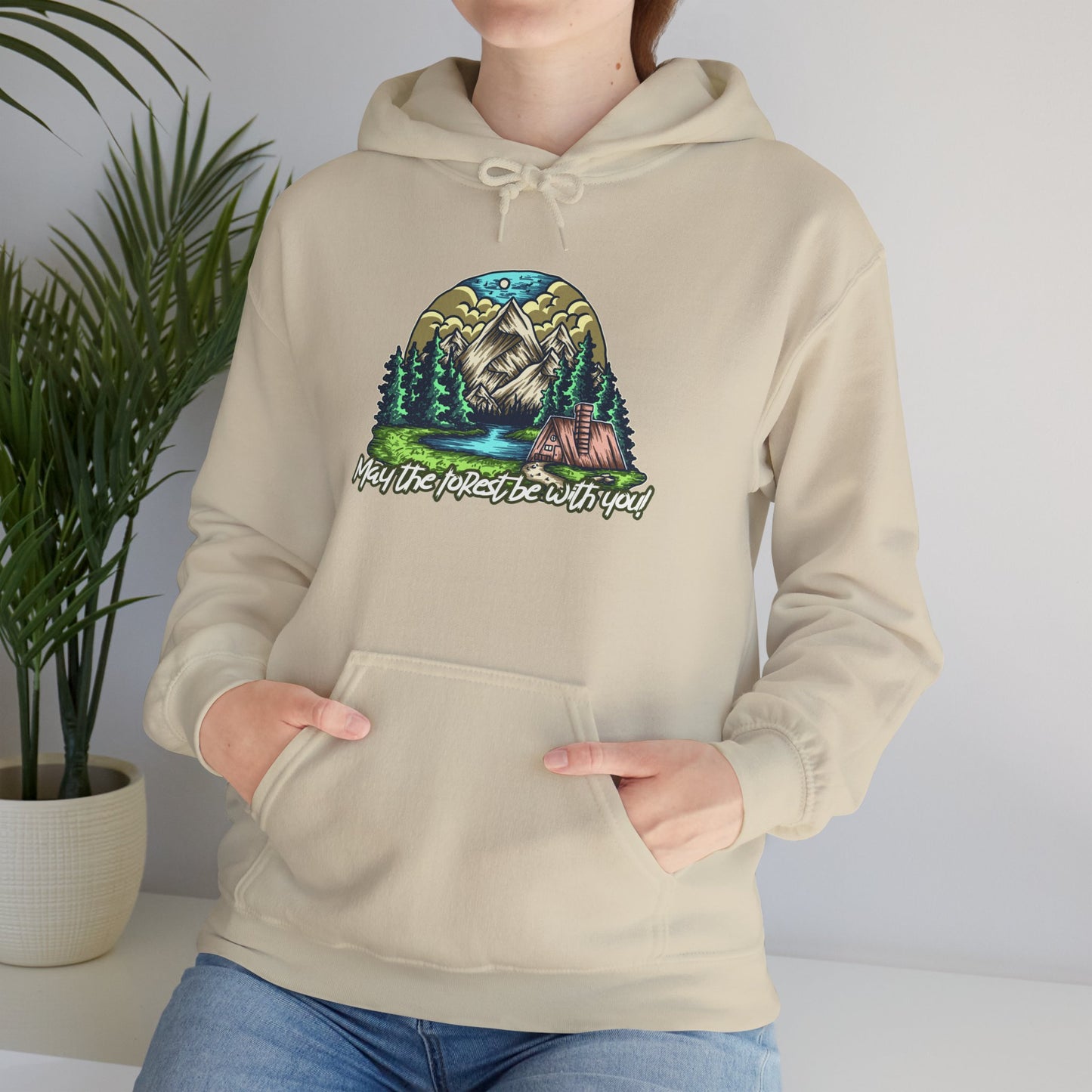 May the Forest Be With You Hoodie – Nature-Inspired Outdoor Sweatshirt for Camping, Hiking, and Travel, Cozy Unisex Adventure Gift for Nature Lovers