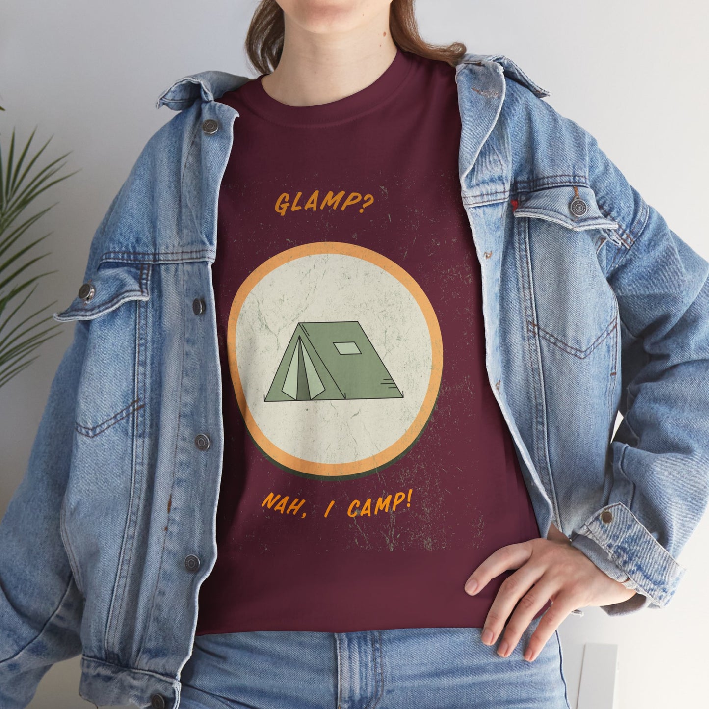 Glamp? Nah, I Camp – Funny Camping Tee for Nature Lovers