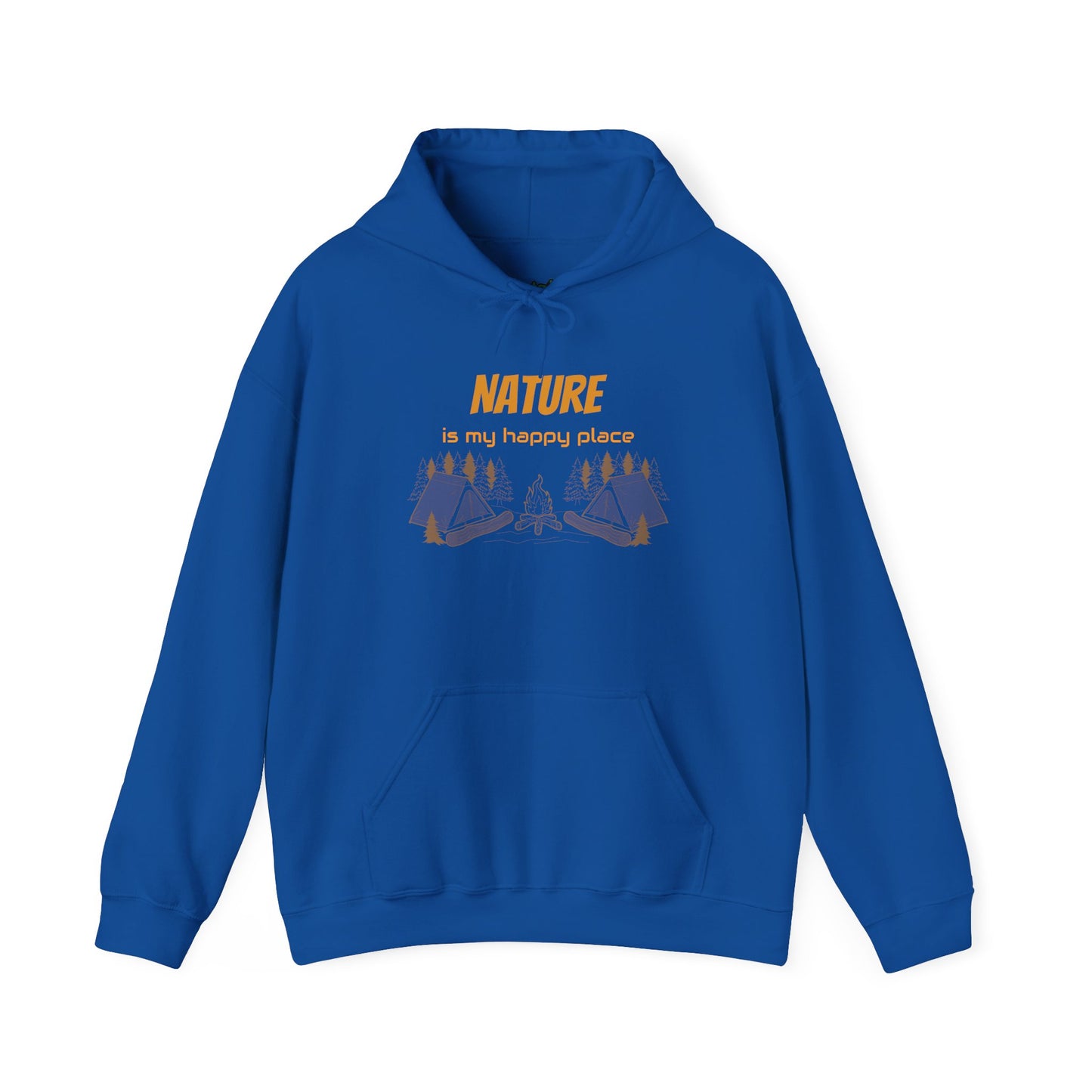Nature Is My Happy Place Hoodie - Cozy Unisex Sweatshirt for Outdoor Lovers, Hiking and Camping Apparel, Perfect Gift for Nature Enthusiasts