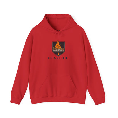 Lets Get Lit Hoodie - Cozy Unisex Hoodie, Campfire Sweatshirt for Outdoor Adventures, Funny Camping Hoodie, Gift for Friends, Fall and Bonfire Apparel