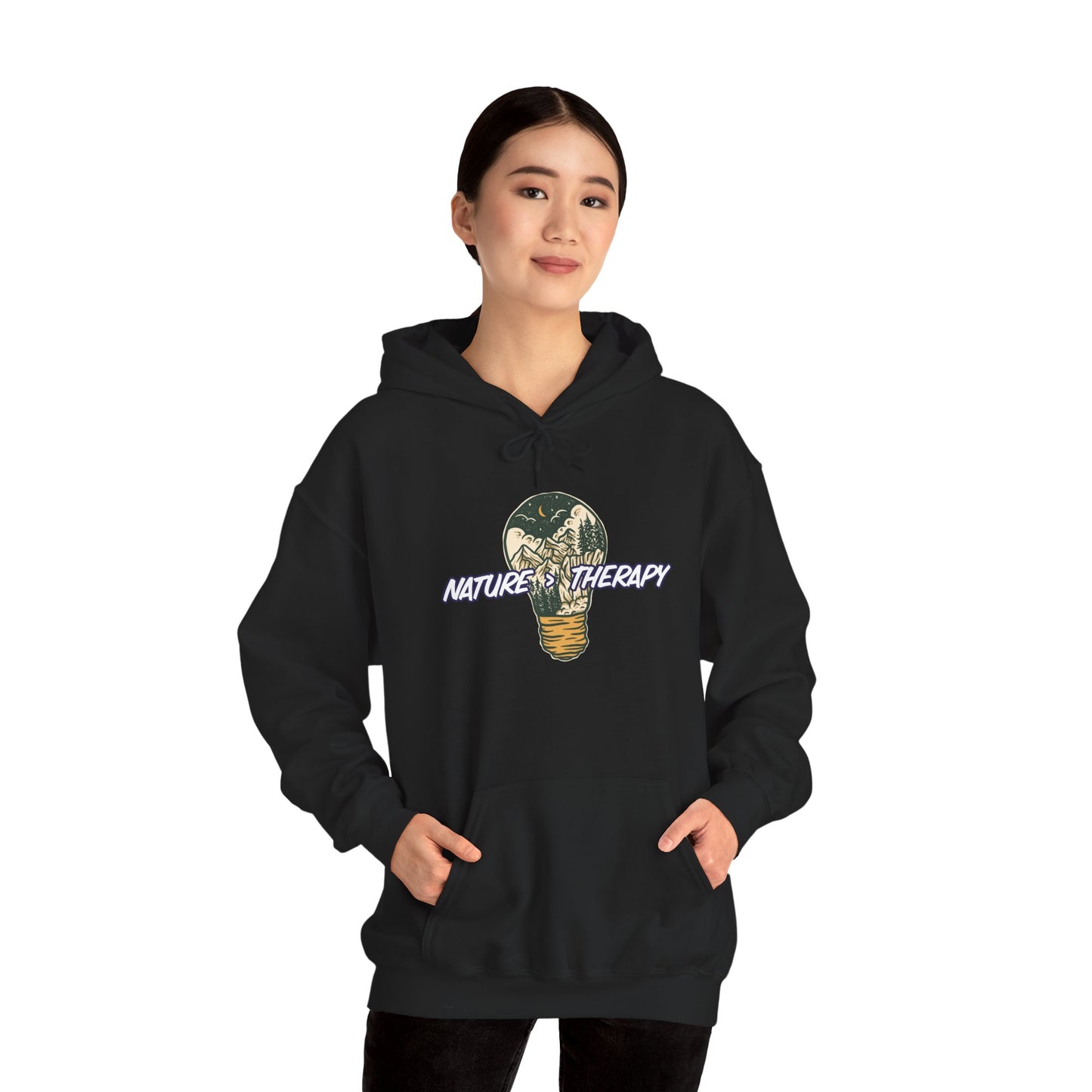 Nature Is Greater Than Therapy Hoodie – Cozy Unisex Sweatshirt for Nature Lovers, Outdoor Adventure Apparel, Perfect Gift for Campers, Hikers, and Nature Enthusiasts