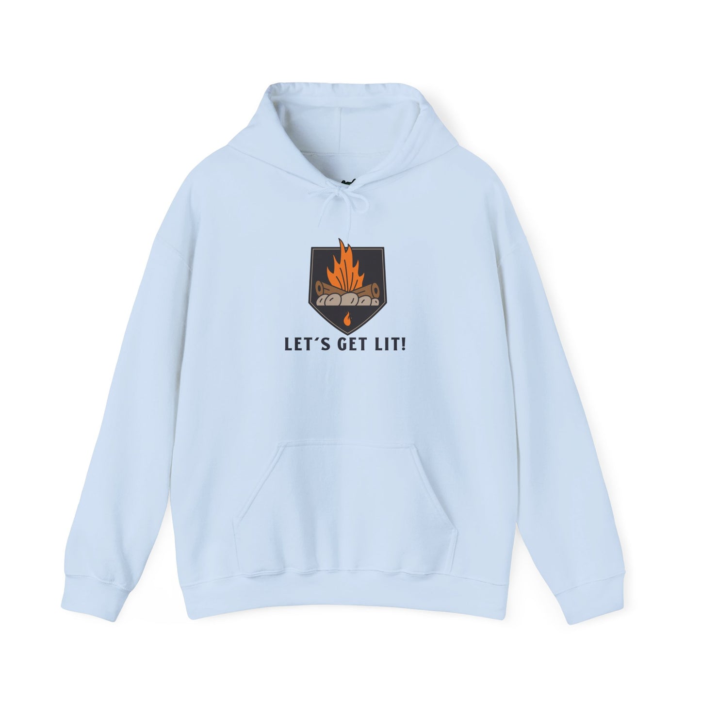 Lets Get Lit Hoodie - Cozy Unisex Hoodie, Campfire Sweatshirt for Outdoor Adventures, Funny Camping Hoodie, Gift for Friends, Fall and Bonfire Apparel