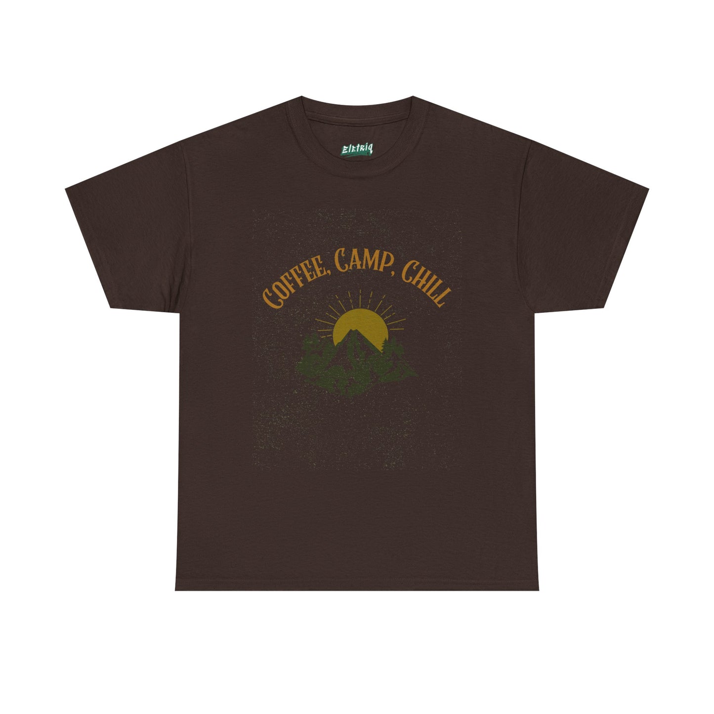 Coffee, Camp, Chill T-Shirt – Unisex Camping Tee for Outdoor Lovers, Adventure & Nature Gift, Cozy Travel Shirt for Summer