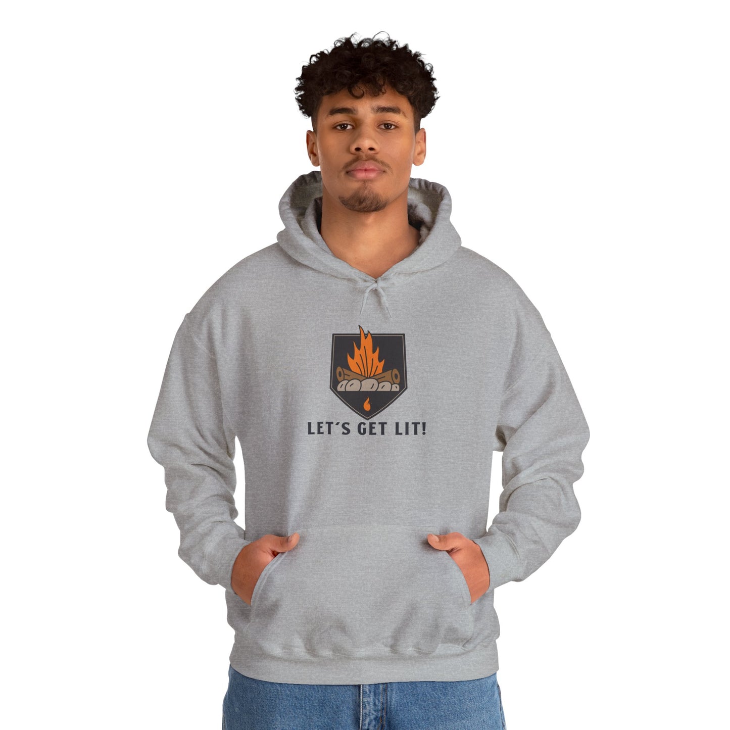 Lets Get Lit Hoodie - Cozy Unisex Hoodie, Campfire Sweatshirt for Outdoor Adventures, Funny Camping Hoodie, Gift for Friends, Fall and Bonfire Apparel