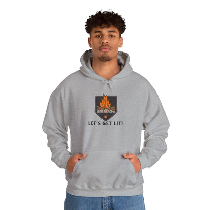 Lets Get Lit Hoodie - Cozy Unisex Hoodie, Campfire Sweatshirt for Outdoor Adventures, Funny Camping Hoodie, Gift for Friends, Fall and Bonfire Apparel