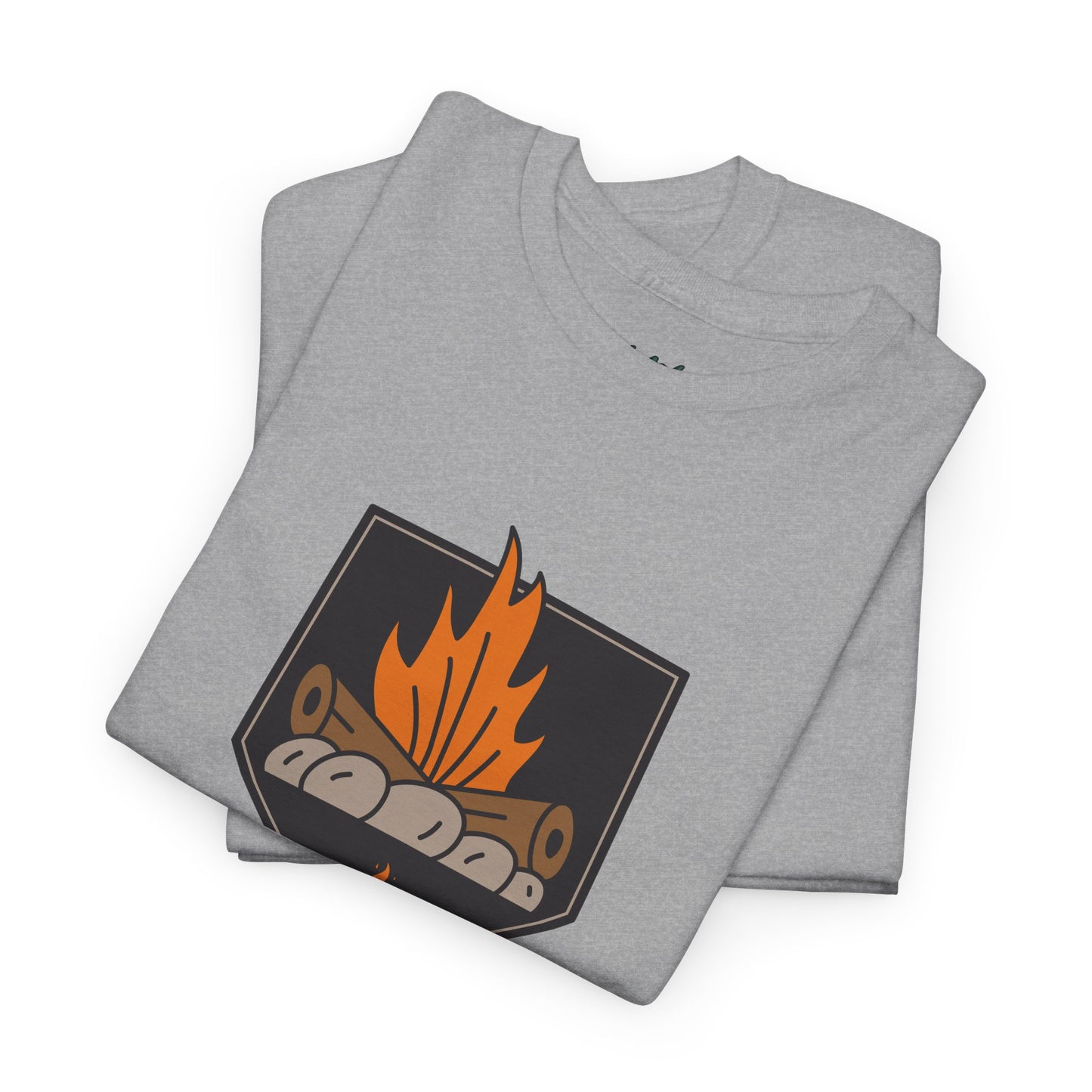 Lets Get Lit - Campfire Unisex Heavy Cotton Tee, Funny Camping T Shirt, Summer BBQ Top, Outdoor Bonfire Apparel, Gift for Campers or Nature Enthusiasts