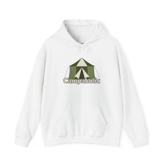 Campaholic Hoodie - Unisex Sweatshirt, Cozy Camping Sweatshirt for Campers and Outdoor Lovers, Adventure Apparel, Gift for Nature Enthusiasts