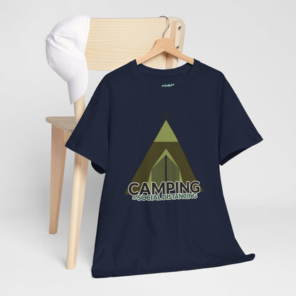 Camping Equals Social Distancing T-Shirt – Funny Unisex Outdoor Tee for Campers & Nature Lovers, Adventure Apparel, Hiking Gift, Camping Humor Shirt