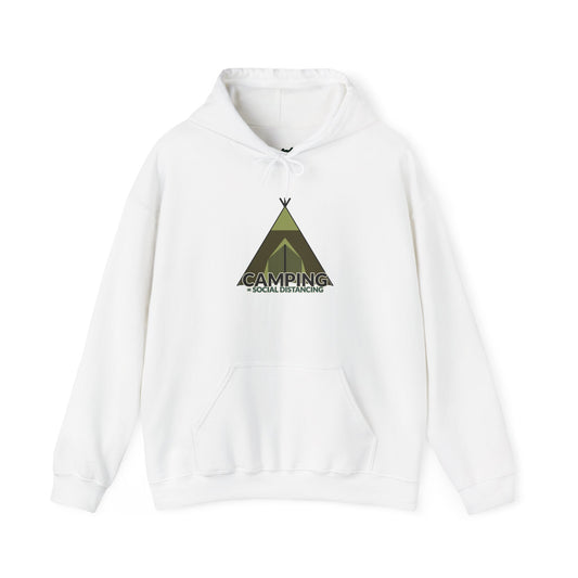Camping Equals Social Distancing - Adventure Hoodie, Cozy Outdoor Sweatshirt, Perfect for Campers, Great Gift for Nature Lovers, Warmth for Bonfire Nights