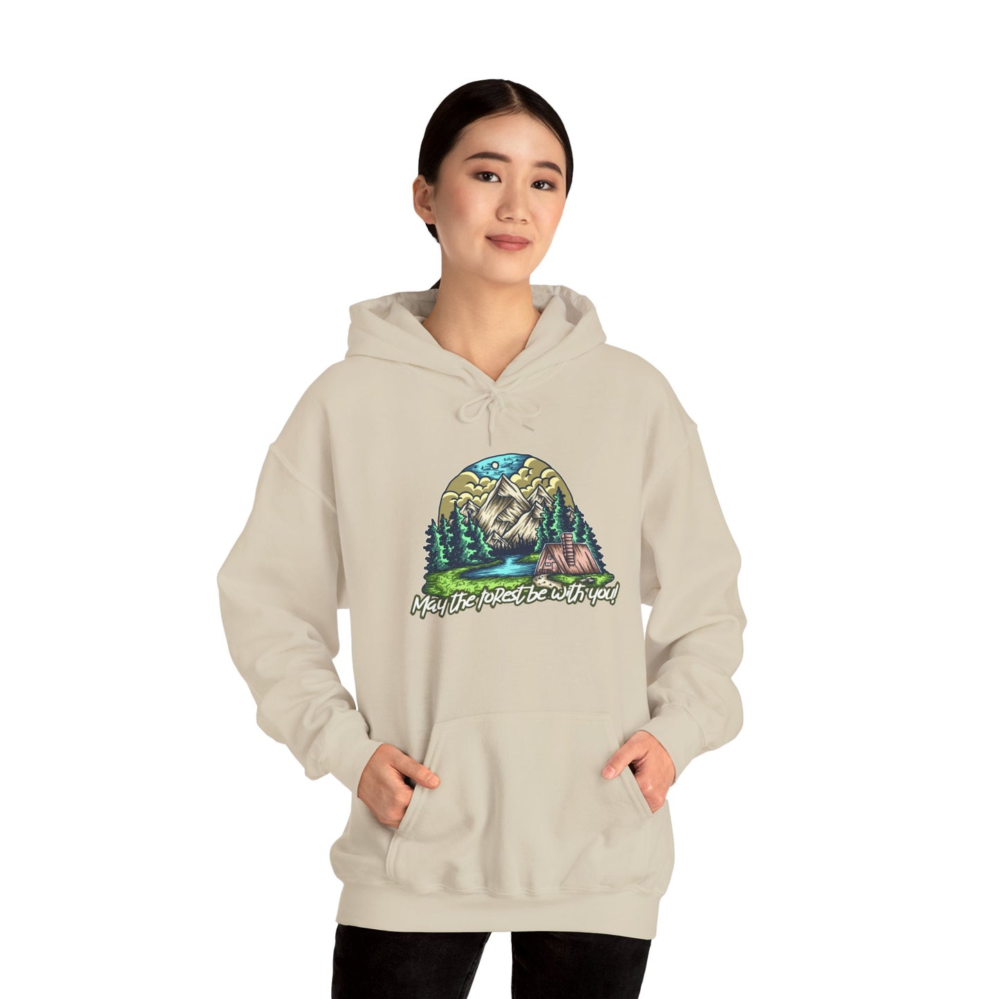 May the Forest Be With You Hoodie – Nature-Inspired Outdoor Sweatshirt for Camping, Hiking, and Travel, Cozy Unisex Adventure Gift for Nature Lovers