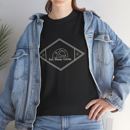 Eat Sleep Camp T-Shirt – Unisex Camping Shirt for Outdoor Lovers, Adventure Tee, Nature Enthusiast Gift, Cozy Campfire Apparel