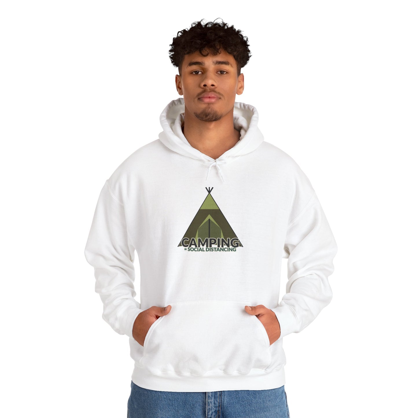 Camping Equals Social Distancing - Adventure Hoodie, Cozy Outdoor Sweatshirt, Perfect for Campers, Great Gift for Nature Lovers, Warmth for Bonfire Nights