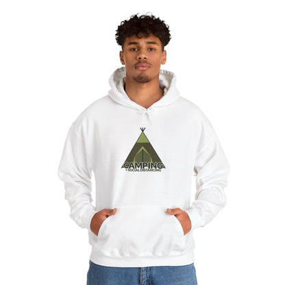Camping Equals Social Distancing - Adventure Hoodie, Cozy Outdoor Sweatshirt, Perfect for Campers, Great Gift for Nature Lovers, Warmth for Bonfire Nights