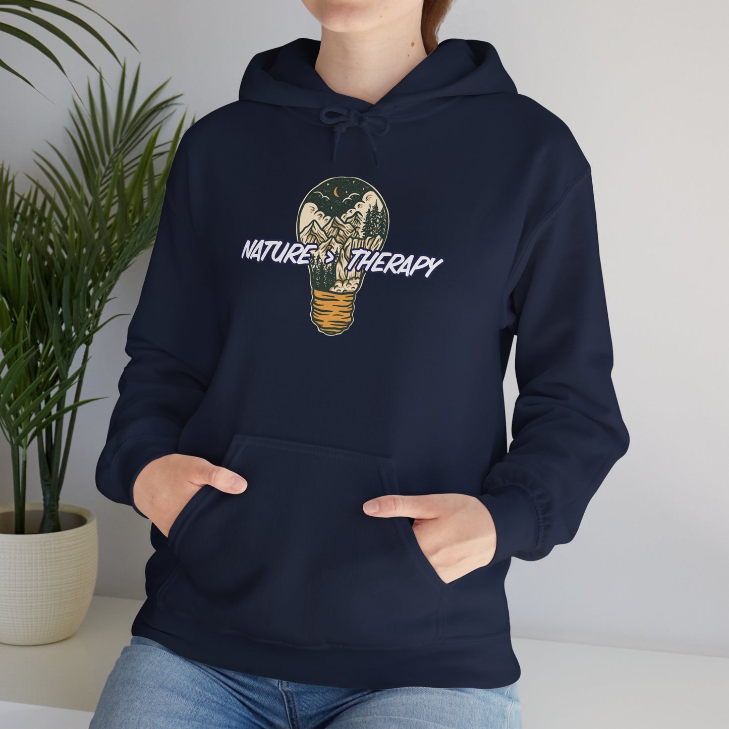 Nature Is Greater Than Therapy Hoodie – Cozy Unisex Sweatshirt for Nature Lovers, Outdoor Adventure Apparel, Perfect Gift for Campers, Hikers, and Nature Enthusiasts