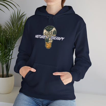 Nature Is Greater Than Therapy Hoodie – Cozy Unisex Sweatshirt for Nature Lovers, Outdoor Adventure Apparel, Perfect Gift for Campers, Hikers, and Nature Enthusiasts