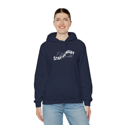 Stay Hungry Eat Snacks Hoodie – Motivational Unisex Sweatshirt, Cozy Casual Wear, Inspirational Gift for Adults, All-Season Outdoor and Everyday Apparel