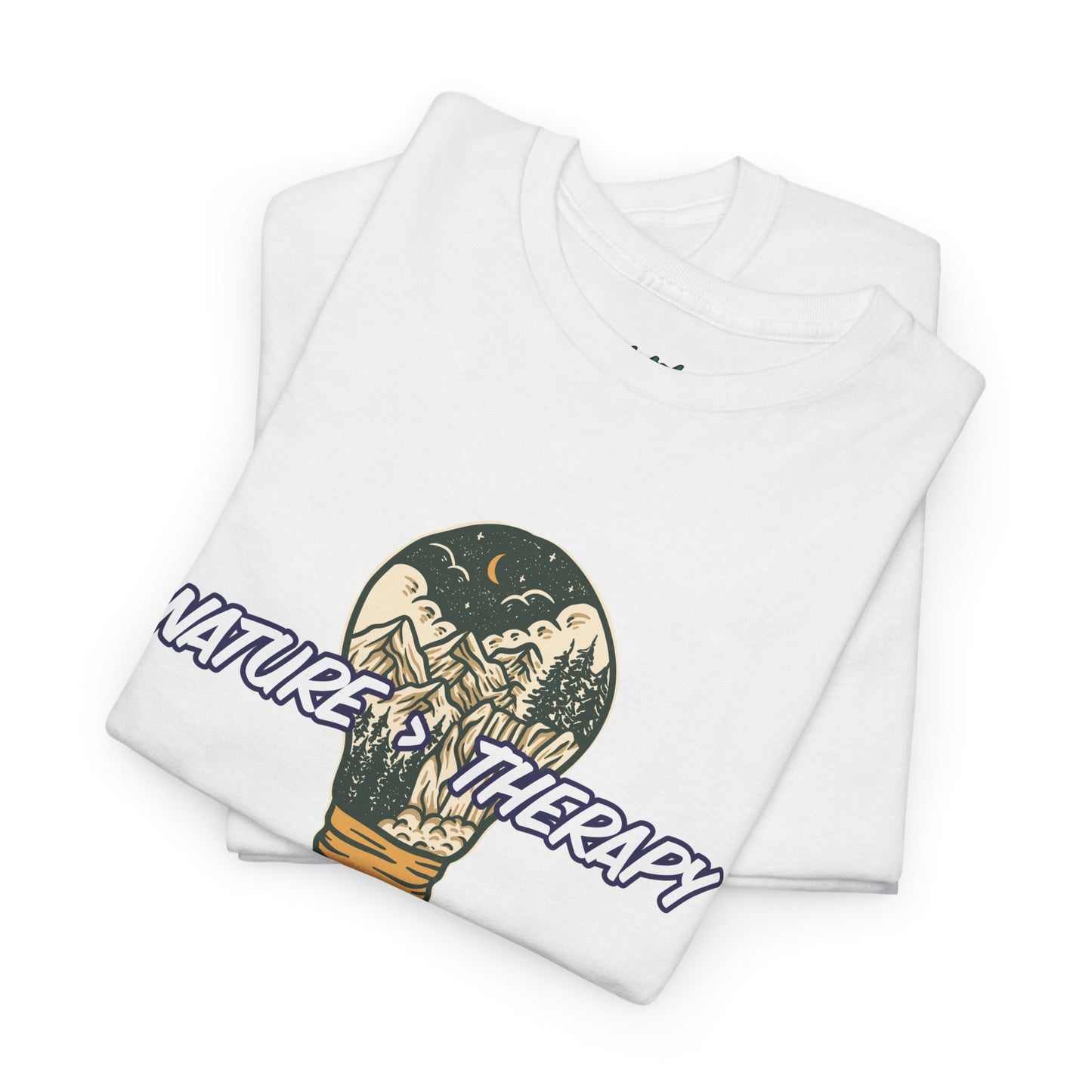 Nature Is Greater Than Therapy T-Shirt – Unisex Eco-Friendly Tee for Nature Lovers, Outdoor Hiking Shirt, Gift Idea