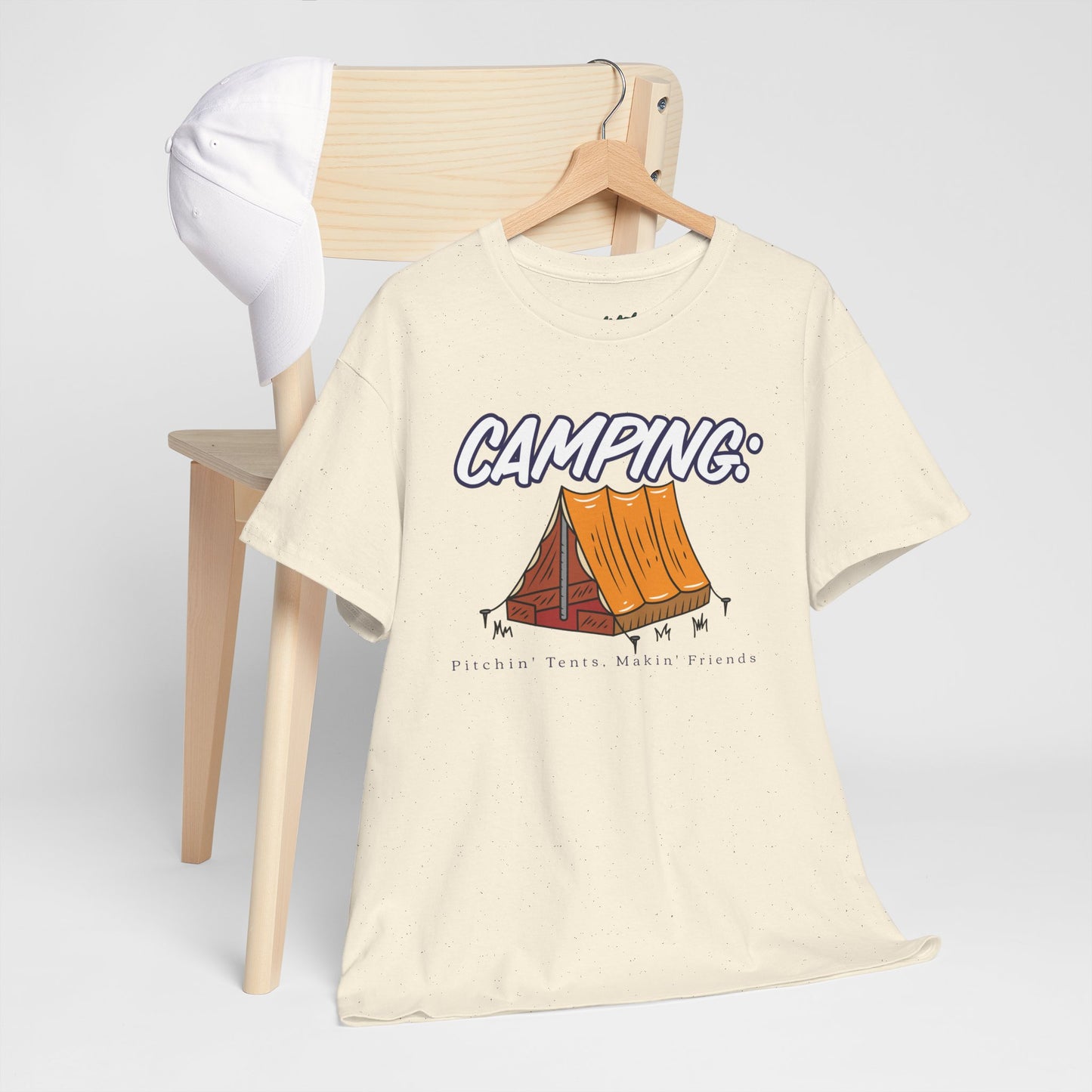 Pitchin Tents, Makin Friends – Funny Camping T-Shirt for Outdoor Enthusiasts, Hikers & Nature Lovers | Unisex Summer Camp Tee Gift