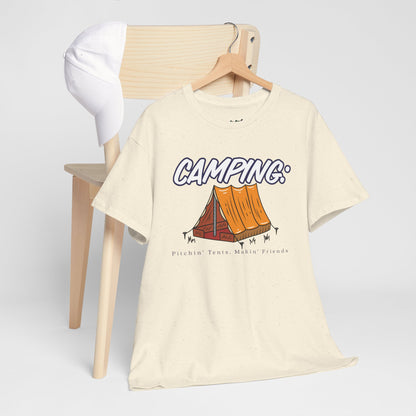 Pitchin Tents, Makin Friends – Funny Camping T-Shirt for Outdoor Enthusiasts, Hikers & Nature Lovers | Unisex Summer Camp Tee Gift
