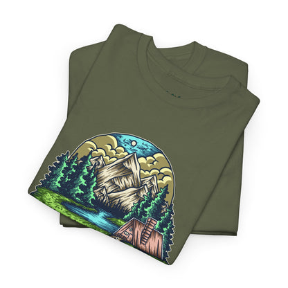 May The Forest Be With You - Unisex Heavy Cotton Tee - Outdoor Adventure Shirt, Hiking Graphic T-Shirt, Camping Gift, Nature Apparel