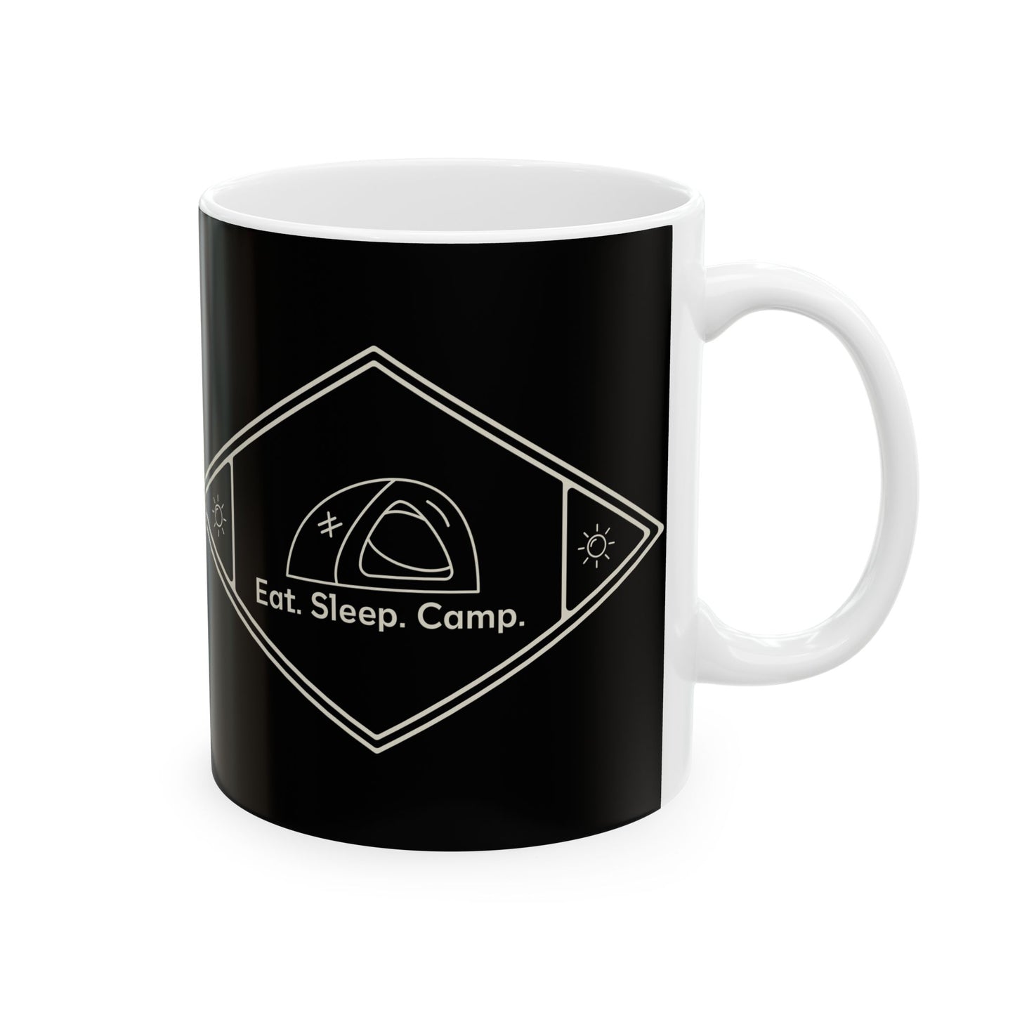 Eat. Sleep. Camp Mug - Funny Camping Ceramic Coffee Mug