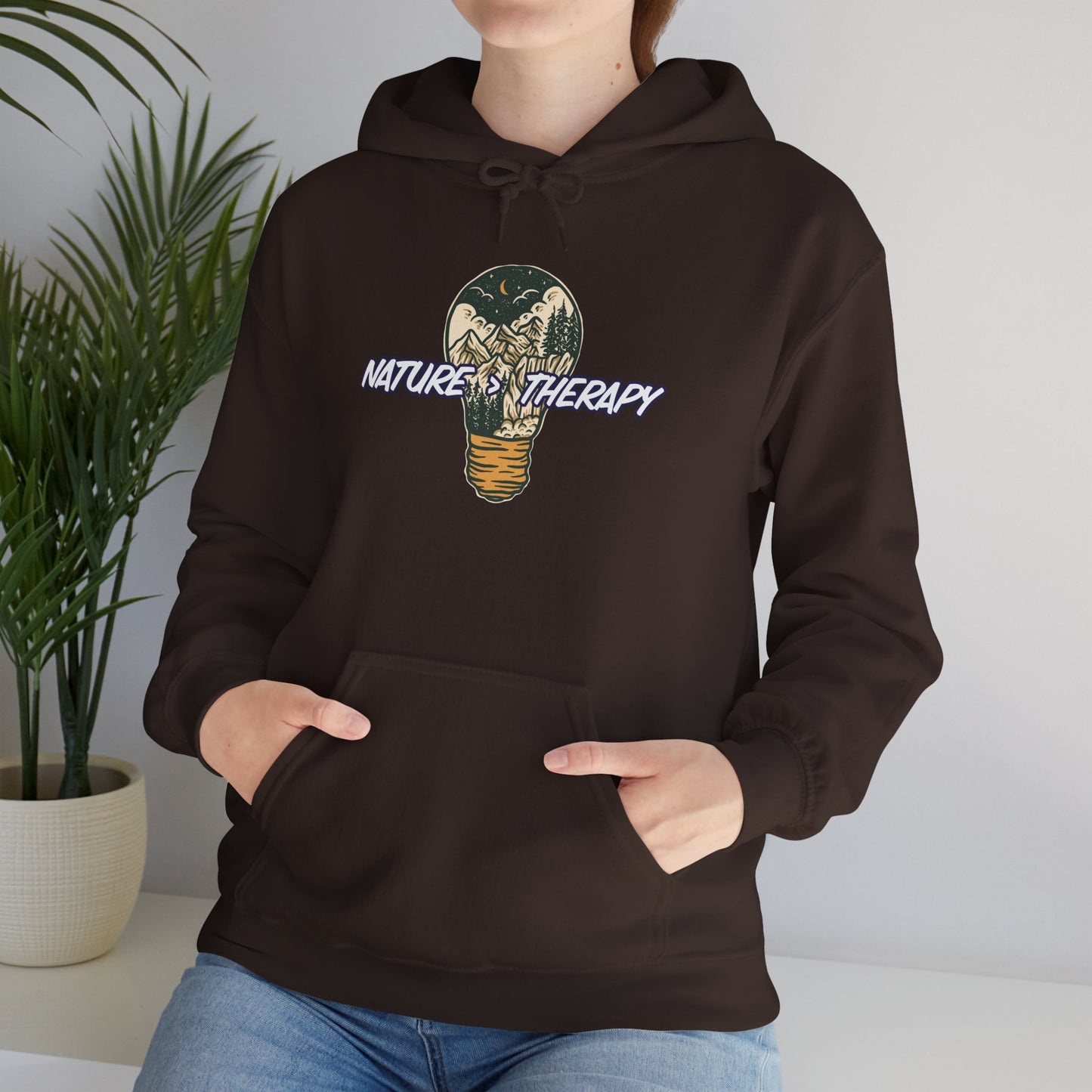 Nature Is Greater Than Therapy Hoodie – Cozy Unisex Sweatshirt for Nature Lovers, Outdoor Adventure Apparel, Perfect Gift for Campers, Hikers, and Nature Enthusiasts