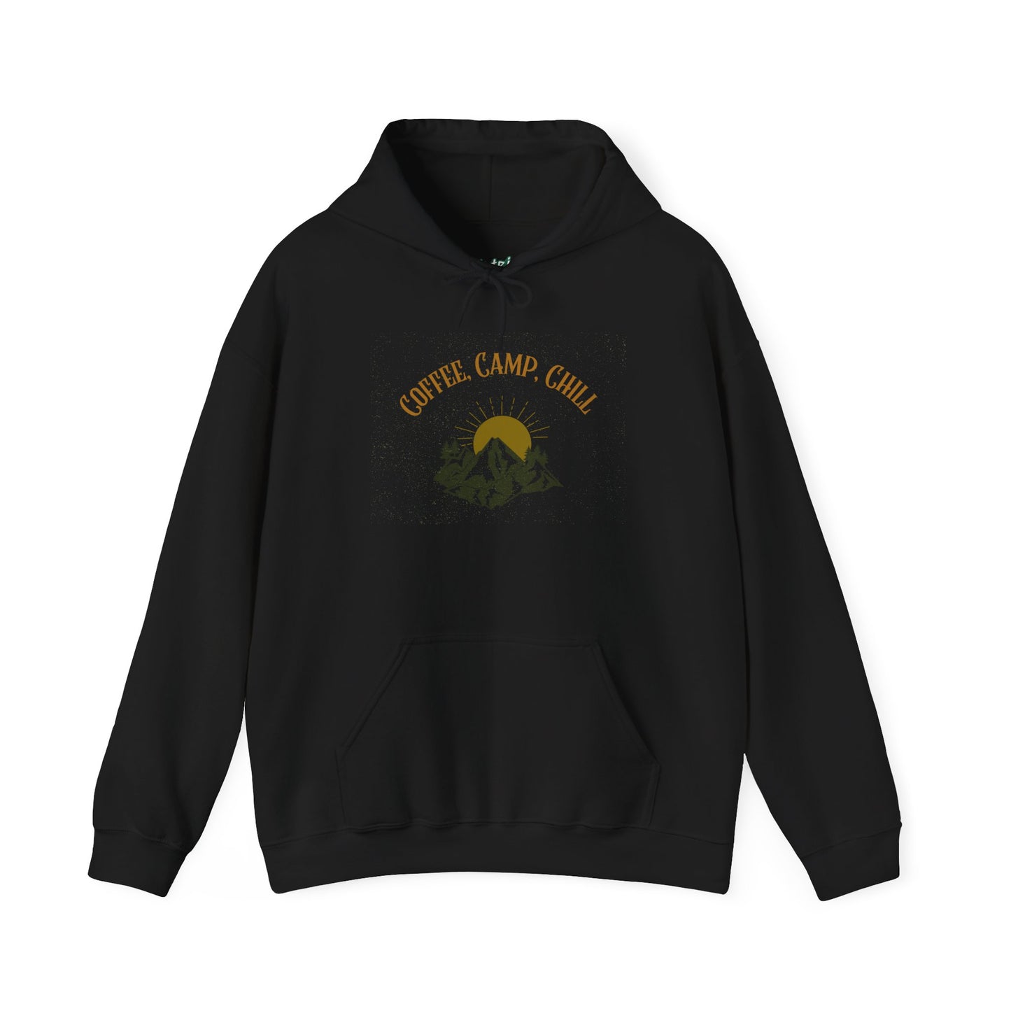 Coffee, Camp, Chill Hoodie – Outdoor Lovers Camping Sweatshirt, Hiking Gift, Warm Adventure Layer