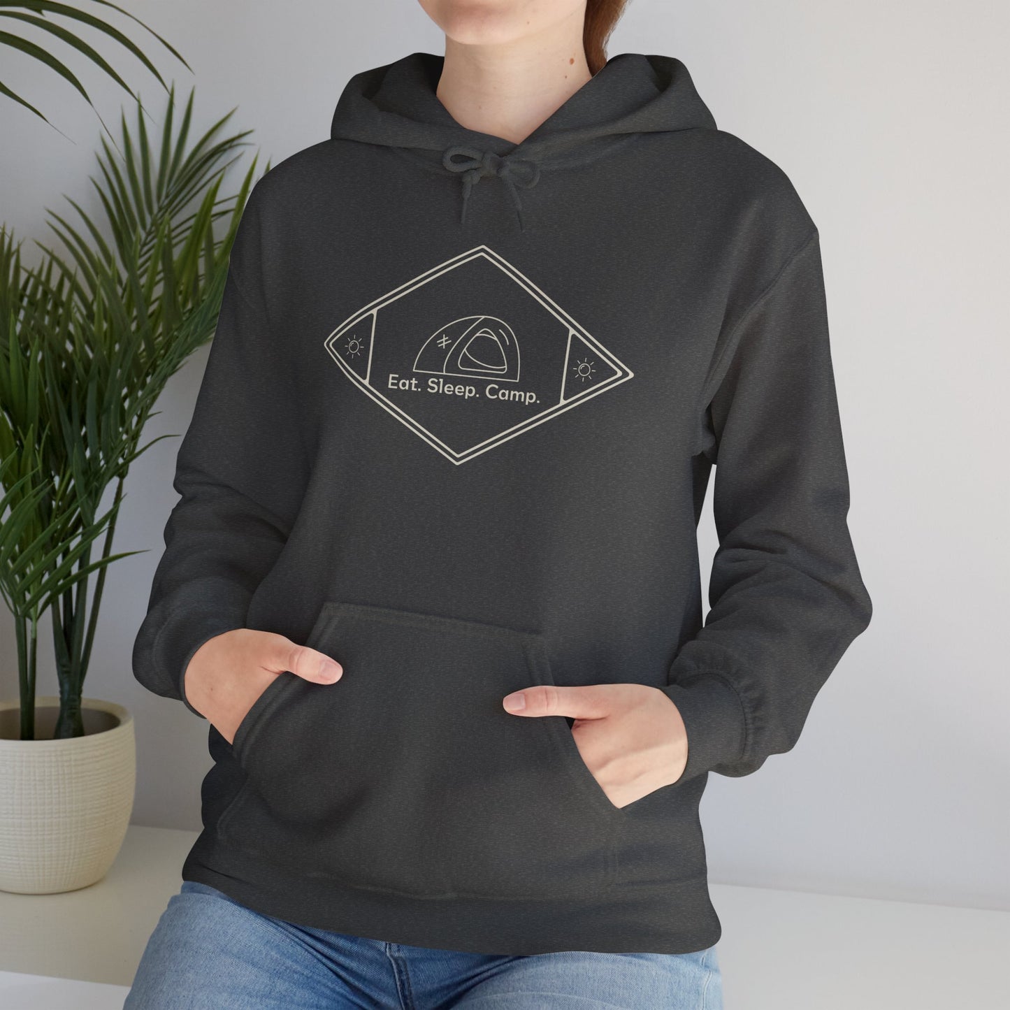 Eat. Sleep. Camp - Cozy Unisex Camping Hoodie, Outdoor Adventure Apparel, Gift for Campers and Nature Lovers, Summer Camping Gear