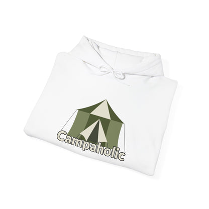 Campaholic Hoodie - Unisex Sweatshirt, Cozy Camping Sweatshirt for Campers and Outdoor Lovers, Adventure Apparel, Gift for Nature Enthusiasts