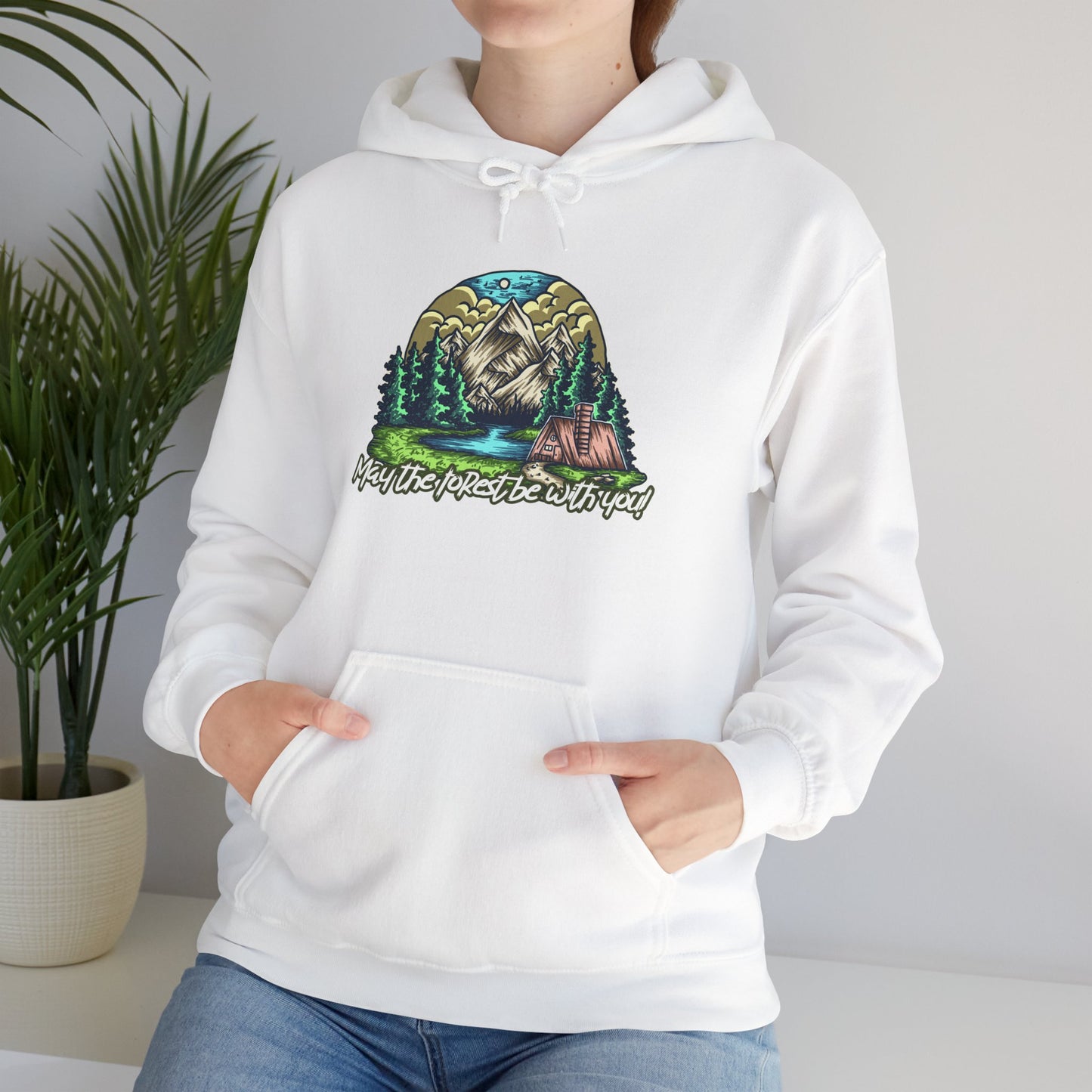 May the Forest Be With You Hoodie – Nature-Inspired Outdoor Sweatshirt for Camping, Hiking, and Travel, Cozy Unisex Adventure Gift for Nature Lovers