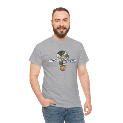 Nature Is Greater Than Therapy T-Shirt – Unisex Eco-Friendly Tee for Nature Lovers, Outdoor Hiking Shirt, Gift Idea
