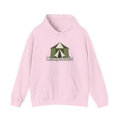 Campaholic Hoodie - Unisex Sweatshirt, Cozy Camping Sweatshirt for Campers and Outdoor Lovers, Adventure Apparel, Gift for Nature Enthusiasts