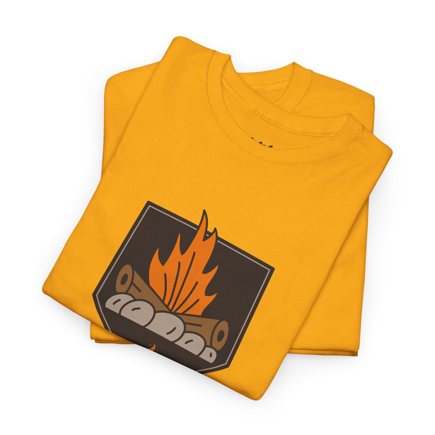 Lets Get Lit - Campfire Unisex Heavy Cotton Tee, Funny Camping T Shirt, Summer BBQ Top, Outdoor Bonfire Apparel, Gift for Campers or Nature Enthusiasts