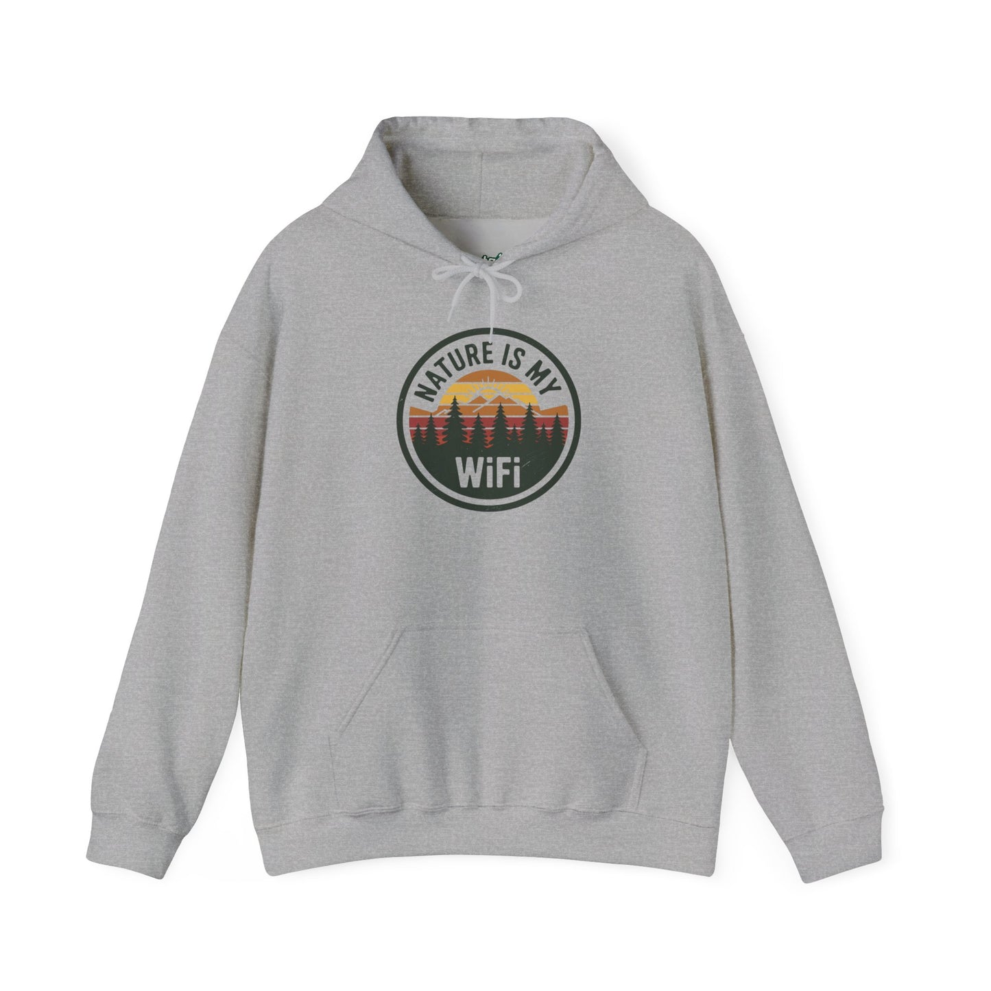 Nature Is My WiFi Hoodie – Cozy Unisex Sweatshirt for Nature Lovers, Outdoor Adventure Apparel, Camping and Travel Gift