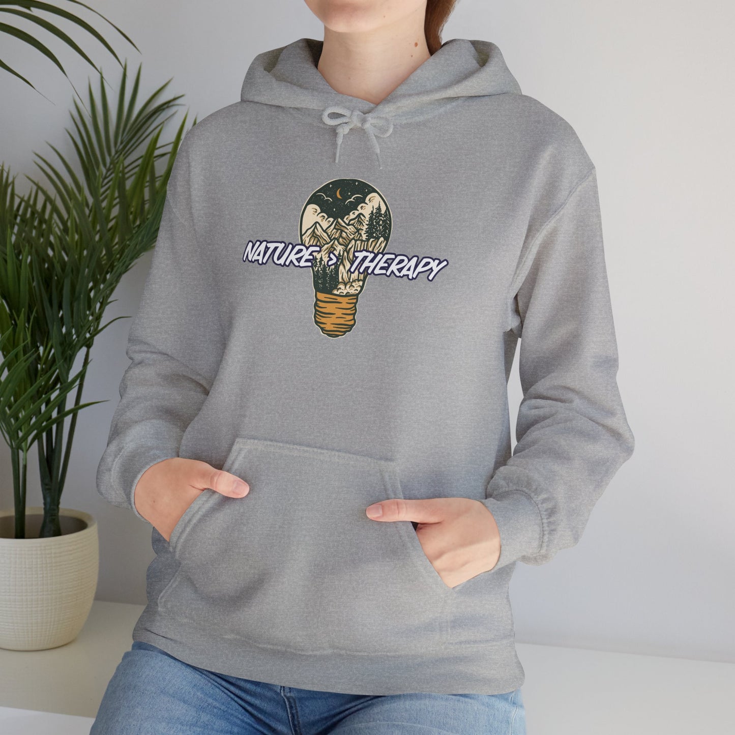 Nature Is Greater Than Therapy Hoodie – Cozy Unisex Sweatshirt for Nature Lovers, Outdoor Adventure Apparel, Perfect Gift for Campers, Hikers, and Nature Enthusiasts