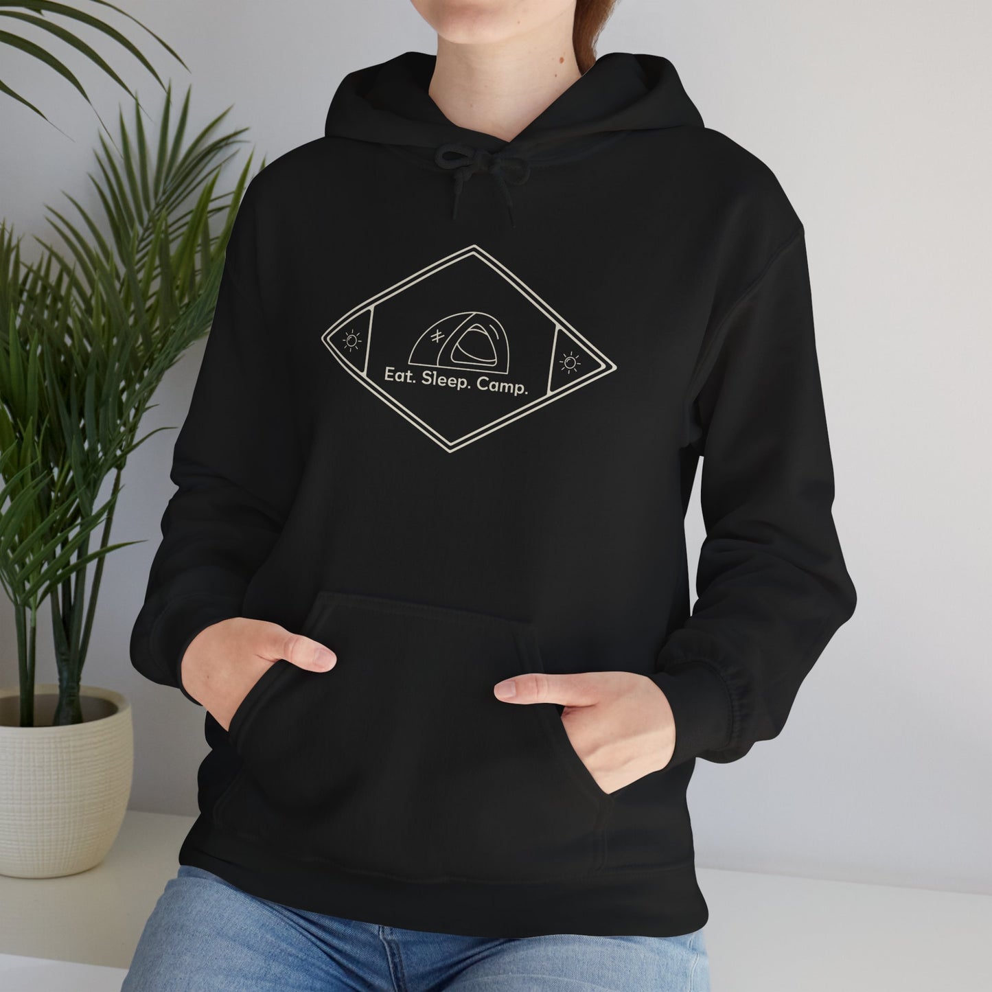 Eat. Sleep. Camp - Cozy Unisex Camping Hoodie, Outdoor Adventure Apparel, Gift for Campers and Nature Lovers, Summer Camping Gear