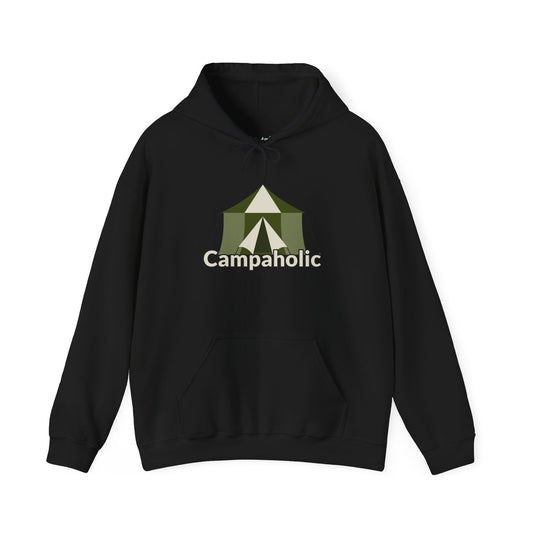 Campaholic Hoodie - Unisex Sweatshirt, Cozy Camping Sweatshirt for Campers and Outdoor Lovers, Adventure Apparel, Gift for Nature Enthusiasts