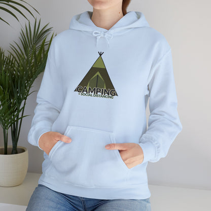 Camping Equals Social Distancing - Adventure Hoodie, Cozy Outdoor Sweatshirt, Perfect for Campers, Great Gift for Nature Lovers, Warmth for Bonfire Nights