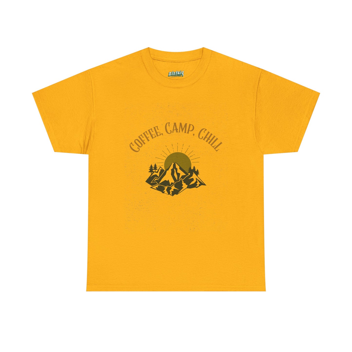 Coffee, Camp, Chill T-Shirt – Unisex Camping Tee for Outdoor Lovers, Adventure & Nature Gift, Cozy Travel Shirt for Summer