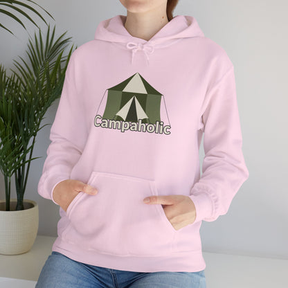 Campaholic Hoodie - Unisex Sweatshirt, Cozy Camping Sweatshirt for Campers and Outdoor Lovers, Adventure Apparel, Gift for Nature Enthusiasts