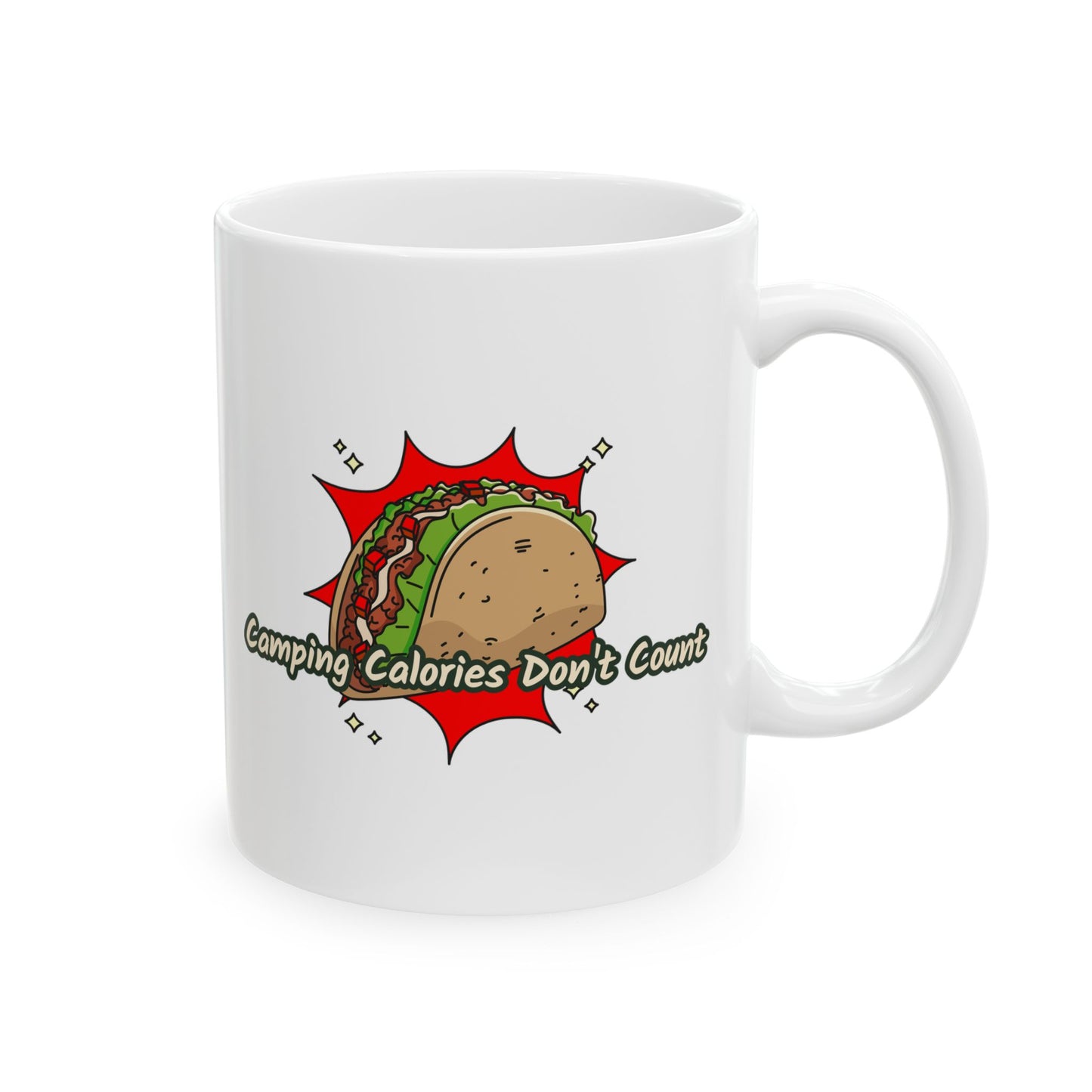 Camping Calories Dont Count Mug – Funny Outdoor Coffee Cup