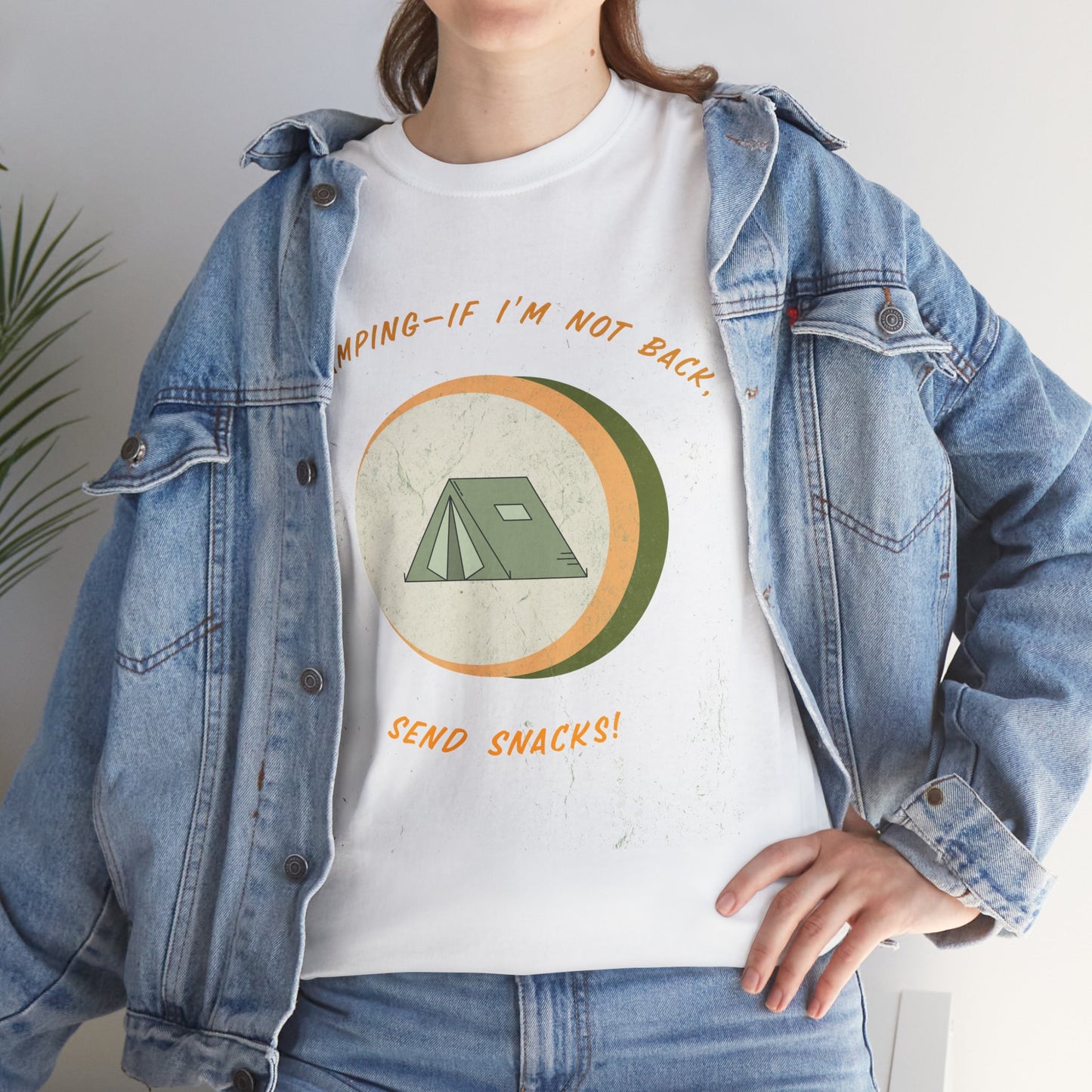 Camping, If I’m Not Back Send Snacks - Funny Camping T-Shirt for Campers & Nature Lovers, Unisex Heavy Cotton Tee, Outdoor Adventure Gift, Summer Hiking Shirt