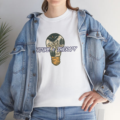Nature Is Greater Than Therapy T-Shirt – Unisex Eco-Friendly Tee for Nature Lovers, Outdoor Hiking Shirt, Gift Idea