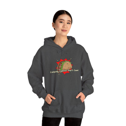 Camping Calories Dont Count Hoodie - Taco Themed Funny Unisex Sweatshirt, Outdoor Adventure Apparel, Gift for Food Lovers, Cozy Casual Wear