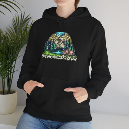 May the Forest Be With You Hoodie – Nature-Inspired Outdoor Sweatshirt for Camping, Hiking, and Travel, Cozy Unisex Adventure Gift for Nature Lovers