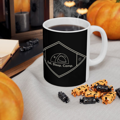 Eat. Sleep. Camp Mug - Funny Camping Ceramic Coffee Mug