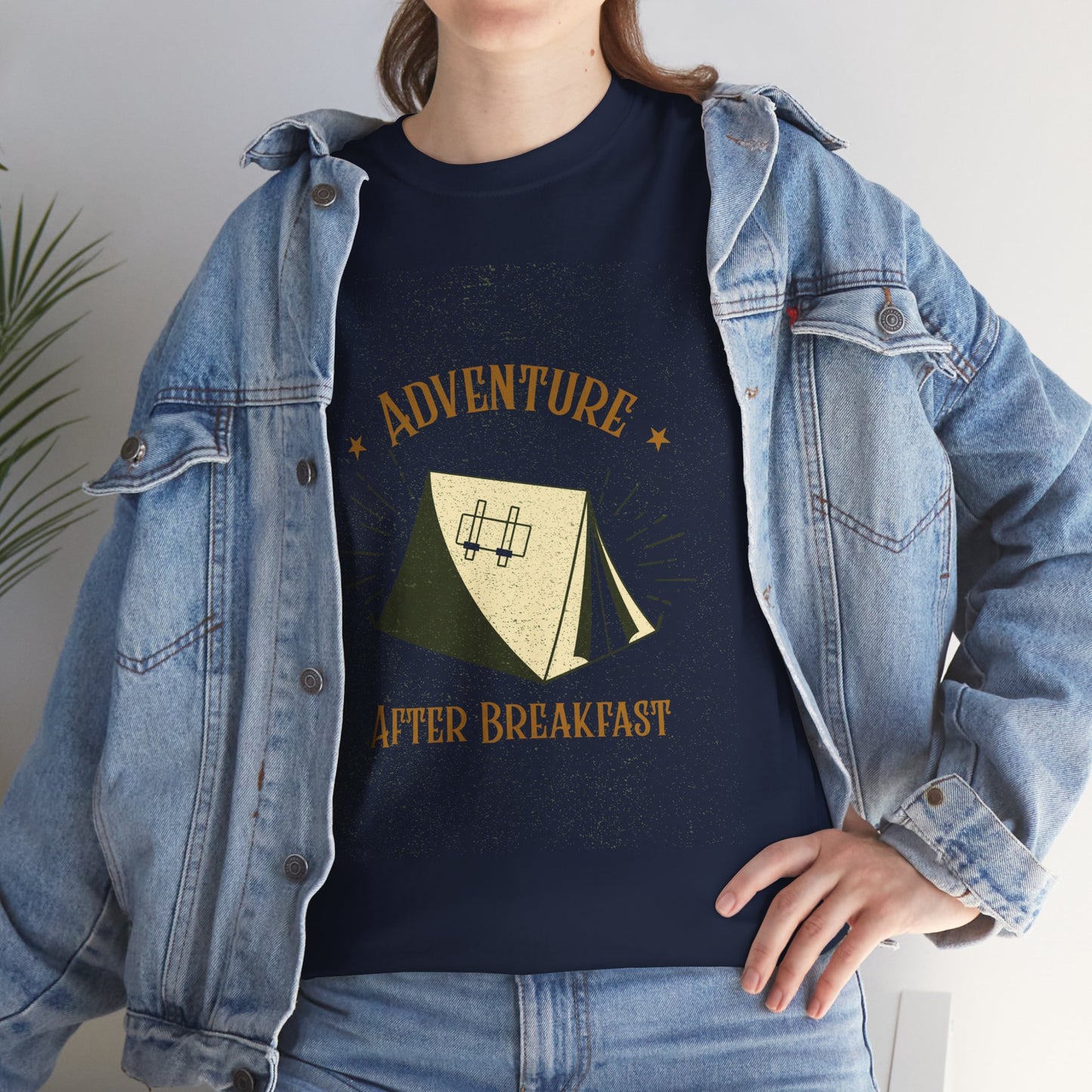 Adventure After Breakfast T-Shirt - Funny Outdoor and Hiking Tee for Nature Lovers, Camping Unisex Cotton Shirt, Travel and Adventure Gift