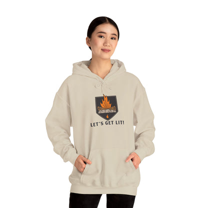 Lets Get Lit Hoodie - Cozy Unisex Hoodie, Campfire Sweatshirt for Outdoor Adventures, Funny Camping Hoodie, Gift for Friends, Fall and Bonfire Apparel