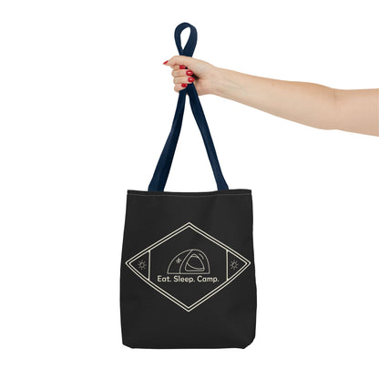 Eat. Sleep. Camp. Tote Bag —Canvas Tote for Campers & Outdoor Lovers