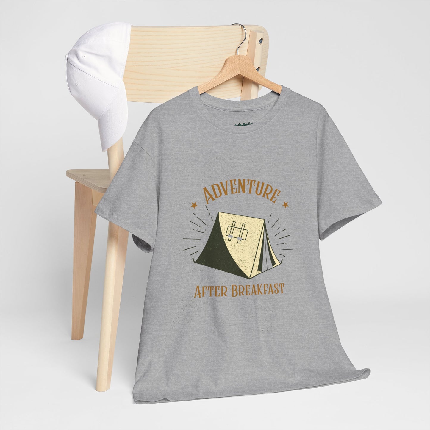 Adventure After Breakfast T-Shirt - Funny Outdoor and Hiking Tee for Nature Lovers, Camping Unisex Cotton Shirt, Travel and Adventure Gift